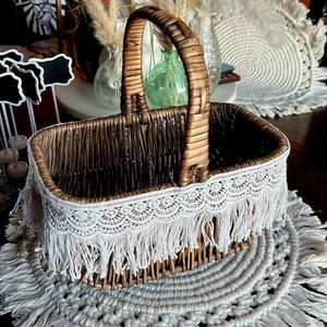 Boho Flower Girl Basket
